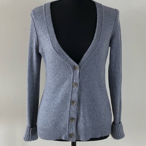 Banana Republic Sweaters - Women’s Banana Republic Italian yarn Blue/gray button front cardigan size M